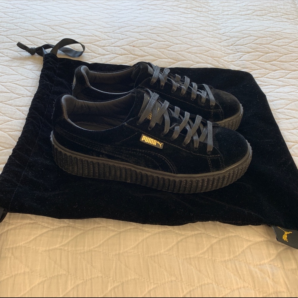 Black Puma Creeper Velvet Fenty Sneakers 8.5